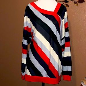 NWT Umgee Asymmetrical neck tunic with raw hems